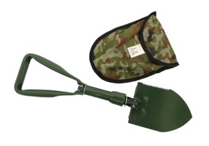 Saperka Składana Mała Zielona Etui Moro